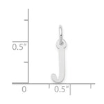 Load image into Gallery viewer, 14K White Gold Small Slanted Block Initial Letter J Charm Pendant
