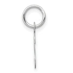 Load image into Gallery viewer, 14K White Gold Small Slanted Block Initial Letter S Charm Pendant

