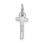 Load image into Gallery viewer, 14K White Gold Small Slanted Block Initial Letter T Charm Pendant
