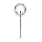 Load image into Gallery viewer, 14K White Gold Small Slanted Block Initial Letter V Charm Pendant
