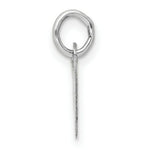 Load image into Gallery viewer, 14K White Gold Small Slanted Block Initial Letter W Charm Pendant
