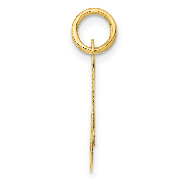 14K Yellow Gold Small Fancy Script Initial Letter A Charm