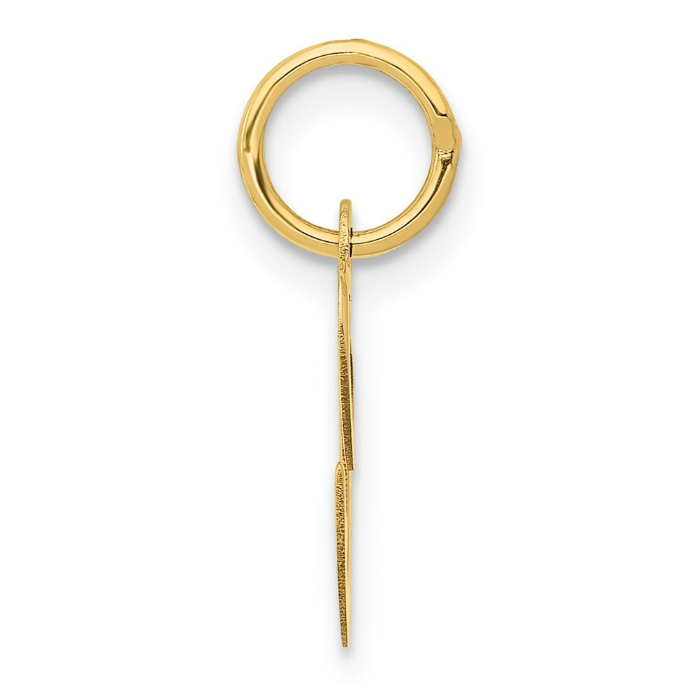 14K Yellow Gold Small Fancy Script Initial Letter C Charm