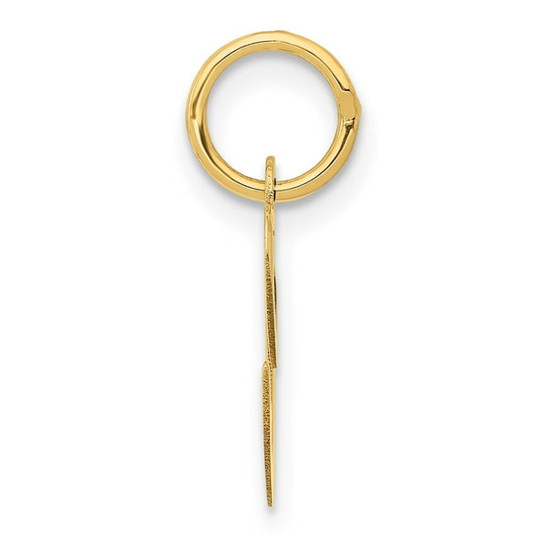 14K Yellow Gold Small Fancy Script Initial Letter C Charm