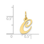 Load image into Gallery viewer, 14K Yellow Gold Small Fancy Script Initial Letter C Charm
