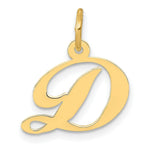 Load image into Gallery viewer, 14K Yellow Gold Small Fancy Script Initial Letter D Charm
