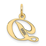 Load image into Gallery viewer, 14K Yellow Gold Small Fancy Script Initial Letter D Charm
