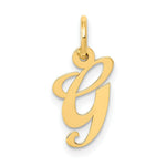 Load image into Gallery viewer, 14K Yellow Gold Small Fancy Script Initial Letter G Charm
