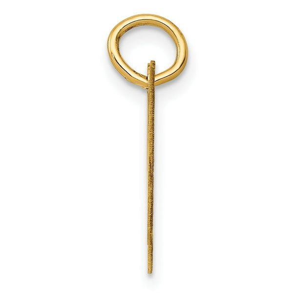 14K Yellow Gold Small Fancy Script Initial Letter H Charm