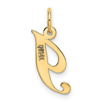 Load image into Gallery viewer, 14K Yellow Gold Small Fancy Script Initial Letter I Charm
