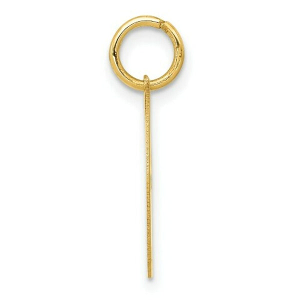 14K Yellow Gold Small Fancy Script Initial Letter J Charm