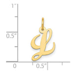 Load image into Gallery viewer, 14K Yellow Gold Small Fancy Script Initial Letter L Charm

