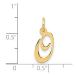Load image into Gallery viewer, 14K Yellow Gold Small Fancy Script Initial Letter O Charm
