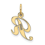 Load image into Gallery viewer, 14K Yellow Gold Small Fancy Script Initial Letter R Charm
