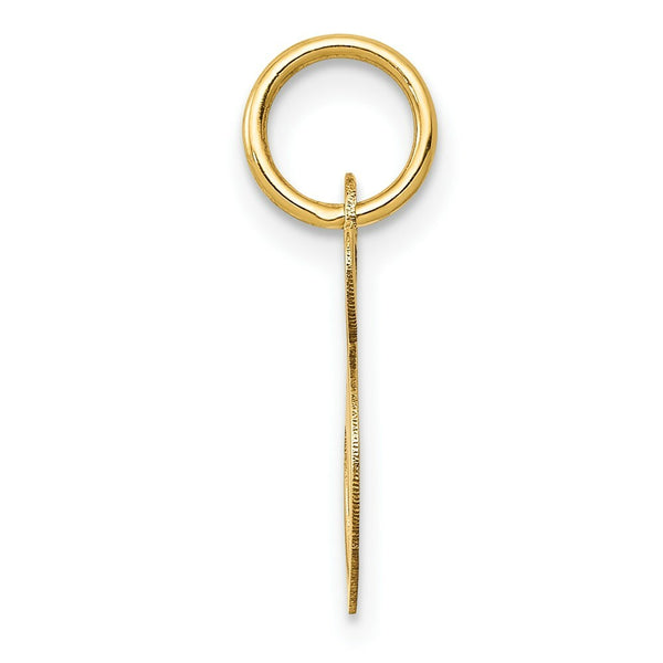 14K Yellow Gold Small Fancy Script Initial Letter S Charm
