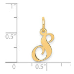 Load image into Gallery viewer, 14K Yellow Gold Small Fancy Script Initial Letter S Charm
