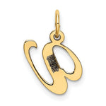Load image into Gallery viewer, 14K Yellow Gold Small Fancy Script Initial Letter V Charm
