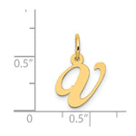 Load image into Gallery viewer, 14K Yellow Gold Small Fancy Script Initial Letter V Charm
