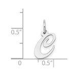 Load image into Gallery viewer, 14K White Gold Small Fancy Script Initial Letter C Charm Pendant
