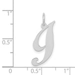 Load image into Gallery viewer, 14K White Gold Small Fancy Script Initial Letter I Charm Pendant
