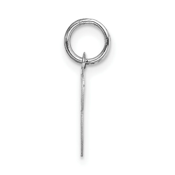 14K White Gold Small Fancy Script Initial Letter P Charm Pendant