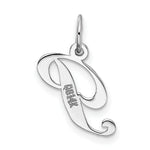 Load image into Gallery viewer, 14K White Gold Small Fancy Script Initial Letter P Charm Pendant
