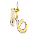 Load image into Gallery viewer, 14K Yellow Gold Medium Fancy Script Initial Letter A Charm Pendant
