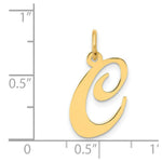 Load image into Gallery viewer, 14K Yellow Gold Medium Fancy Script Initial Letter C Charm Pendant
