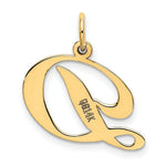 Load image into Gallery viewer, 14K Yellow Gold Medium Fancy Script Initial Letter D Charm Pendant
