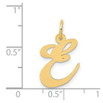 Load image into Gallery viewer, 14K Yellow Gold Medium Fancy Script Initial Letter E Charm Pendant
