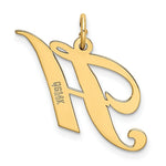 Load image into Gallery viewer, 14K Yellow Gold Medium Fancy Script Initial Letter H Charm Pendant
