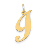 Load image into Gallery viewer, 14K Yellow Gold Medium Fancy Script Initial Letter I Charm Pendant
