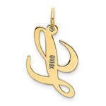 Load image into Gallery viewer, 14K Yellow Gold Medium Fancy Script Initial Letter L Charm Pendant
