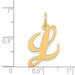 Load image into Gallery viewer, 14K Yellow Gold Medium Fancy Script Initial Letter L Charm Pendant
