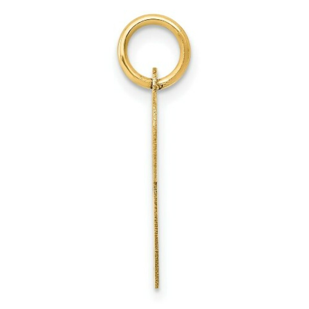 14K Yellow Gold Medium Fancy Script Initial Letter P Charm Pendant