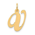 Load image into Gallery viewer, 14K Yellow Gold Medium Fancy Script Initial Letter V Charm Pendant

