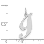 Load image into Gallery viewer, 14K White Gold Medium Fancy Script Initial Letter I Charm Pendant
