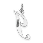 Load image into Gallery viewer, 14K White Gold Medium Fancy Script Initial Letter J Charm Pendant
