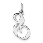 Load image into Gallery viewer, 14K White Gold Medium Fancy Script Initial Letter S Charm Pendant
