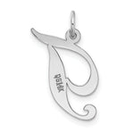 Load image into Gallery viewer, 14K White Gold Medium Fancy Script Initial Letter T Charm Pendant
