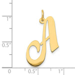 Load image into Gallery viewer, 14K Yellow Gold Large Fancy Script Initial Letter A Charm Pendant
