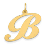 Load image into Gallery viewer, 14K Yellow Gold Large Fancy Script Initial Letter B Charm Pendant
