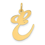 Load image into Gallery viewer, 14K Yellow Gold Large Fancy Script Letter Initial E Charm Pendant
