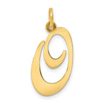 Load image into Gallery viewer, 14K Yellow Gold Large Fancy Script Initial Letter O Charm Pendant
