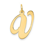 Load image into Gallery viewer, 14K Yellow Gold Large Fancy Script Initial Letter V Charm Pendant
