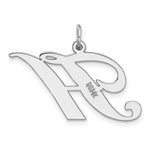 Load image into Gallery viewer, 14K White Gold Large Fancy Script Initial Letter H Charm Pendant
