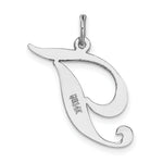 Load image into Gallery viewer, 14K White Gold Large Fancy Script Initial Letter T Charm Pendant
