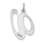 Load image into Gallery viewer, 14K White Gold Large Fancy Script Initial Letter V Charm Pendant
