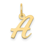 Load image into Gallery viewer, 14K Yellow Gold Small Script Initial Letter A Charm Pendant
