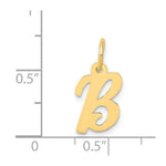 Load image into Gallery viewer, 14K Yellow Gold Small Script Initial Letter B Charm Pendant
